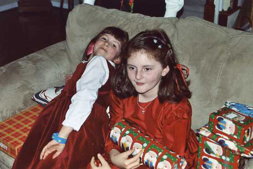 Maggie and Catie on Christmas day at Grammy and Poppy’s